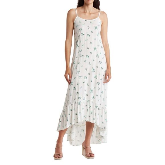 LOVE_ADY Women’s Ditsy Floral Print High Low Ruffle Dress in the Size Large - Picture 3 of 7